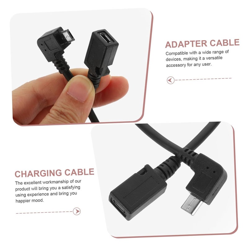 Uonlytech 3 Pack USB Right Angle Adapter Cable Black For Tight Spaces Easy Connection - Image 3
